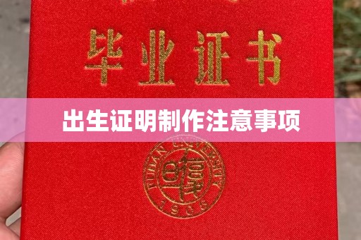 张家界出生证明制作注意事项