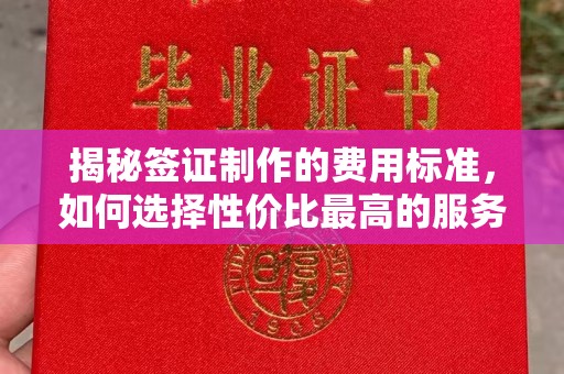 张家界揭秘签证制作的费用标准，如何选择性价比最高的服务？