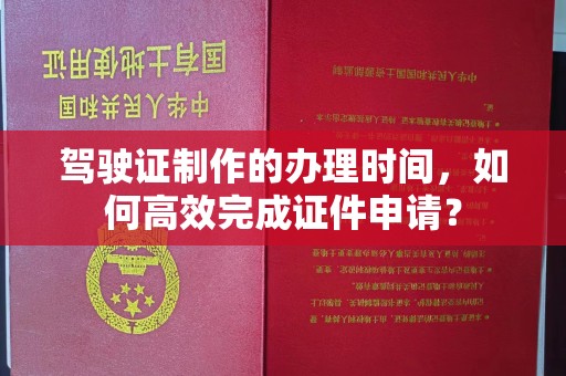 张家界驾驶证制作的办理时间，如何高效完成证件申请？