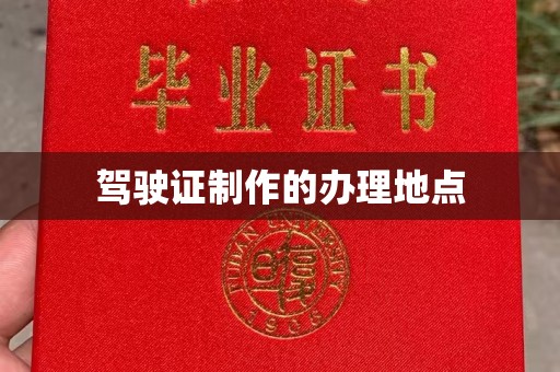张家界驾驶证制作的办理地点