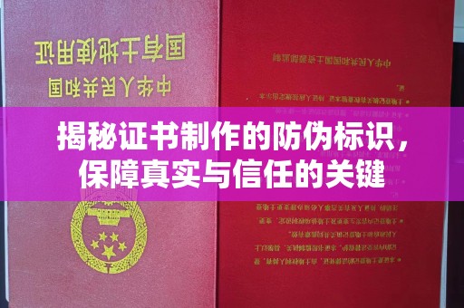 张家界揭秘证书制作的防伪标识，保障真实与信任的关键