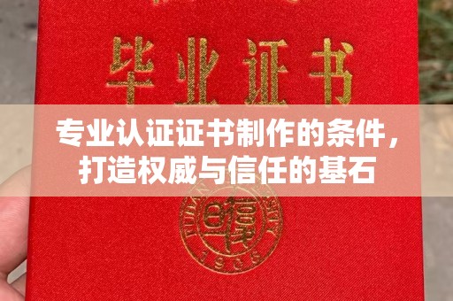 张家界专业认证证书制作的条件，打造权威与信任的基石